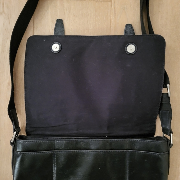 FOSSIL laptop bag genuine black leather - Picture 5 of 14
